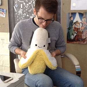 Squishable-Comfort Food - 10" Mini Banana-SQU-104806-Legacy Toys